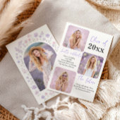 Wildflowers Graduation Photo Invitation 招待状