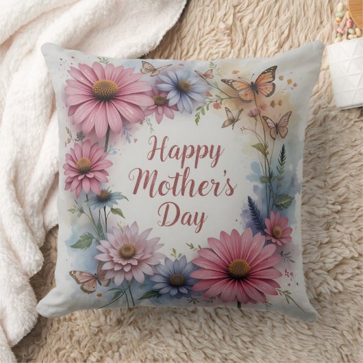 Wildflowers Happy Mother's Day クッション (ブランケット)