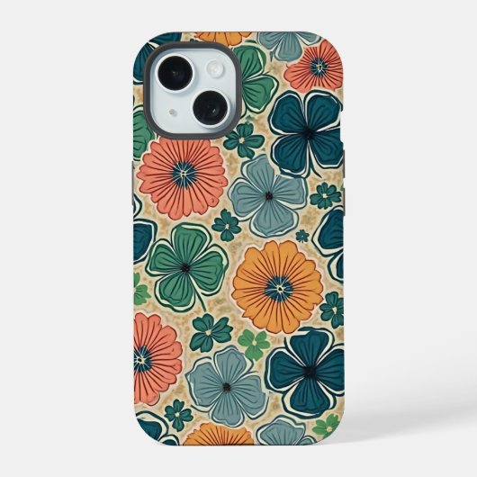 Wildflowers Harmonious Tones iPhone 15ケース (裏面)