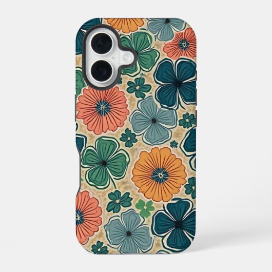 Wildflowers Harmonious Tones iPhone 16ケース (裏面)