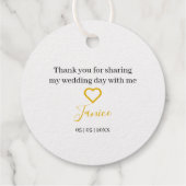 Wildflowers Heart in Gold フェイバータグ (裏面)