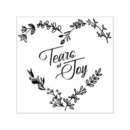 Wildflowers Heart Tears of Joy Wedding Quote セルフインキングスタンプ