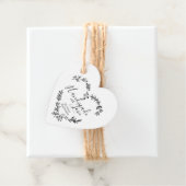 Wildflowers Heart with Handmade with Love Quote フェイバータグ (インサイチュ)