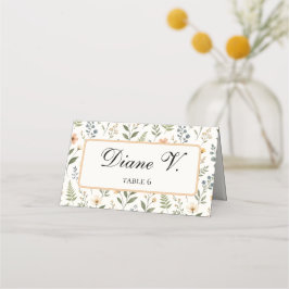 Wildflowers in Neutral Colors プレイスカード