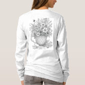 Wildflowers in Patterned Teacup Tシャツ (裏面)