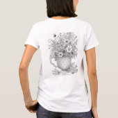 Wildflowers in Patterned Teacup Tシャツ (裏面)