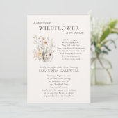 Wildflowers Inspirational Poem Baby Shower 招待状 (スタンド正面)