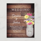 Wildflowers Jar Spring Garden Wedding Invitation (正面)
