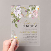 Wildflowers Love is in Bloom シャワー招待状 アクリル招待状 (インサイチュ (ポータブル))