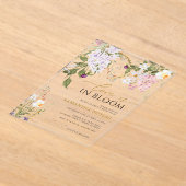 Wildflowers Love is in Bloom シャワー招待状 アクリル招待状 (レイダウン)