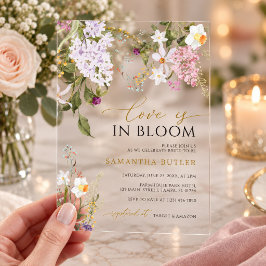 Wildflowers Love is in Bloom シャワー招待状 アクリル招待状