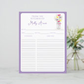 Wildflowers Mason Jar Purple Country Recipe Sheets (スタンド正面)