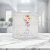 Wildflowers Mason Jar Purple Rustic Recipe Sheets