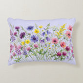 Wildflowers meadow watercolours アクセントクッション (正面)