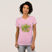 Wildflowers Medley on Pink Shirt Tシャツ (正面フル)