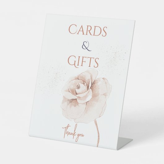 Wildflowers Modern Baby Shower 台座サイン (正面)