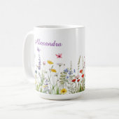 Wildflowers Name Mug コーヒーマグカップ (正面左)