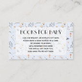 Wildflowers on Blue Baby Showerブックリクエスト エンクロージャーカード (正面)