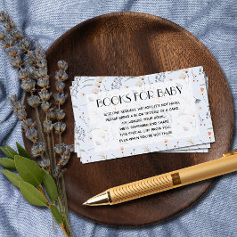 Wildflowers on Blue Baby Showerブックリクエスト エンクロージャーカード