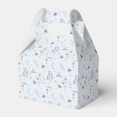 Wildflowers on Blue Baby Shower フェイバーボックス (裏面サイド)