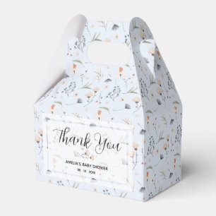 Wildflowers on Blue Baby Shower フェイバーボックス