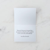 Wildflowers on Blue Boy Baby Shower サンキューカード (内部)