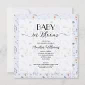 Wildflowers on Blue Boy Baby Shower 招待状 (裏面)