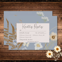Wildflowers on Dusty Blue結婚's Three Dinner