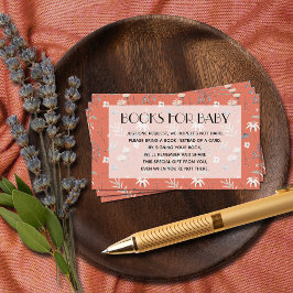 Wildflowers on Terracotta Baby Book Request エンクロージャーカード