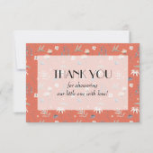 Wildflowers on Terracotta Baby Shower サンキューカード (正面)