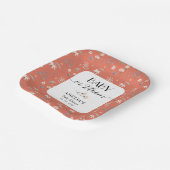 Wildflowers on Terracotta Baby Shower ペーパープレート (傾斜あり)