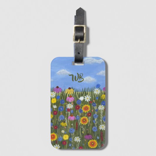 Wildflowers Personalized ラゲッジタグ (正面縦)