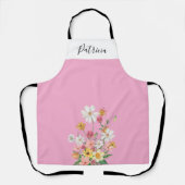 Wildflowers Pink Personalized エプロン (正面)