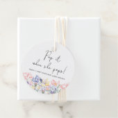 Wildflowers Pop it when she pops ベビーシャワー フェイバータグ (インサイチュ)