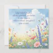 Wildflowers & Quote 	 カード (正面)