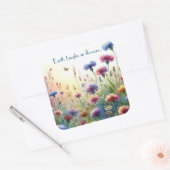 Wildflowers & Quote	 スクエアシール (封筒)