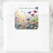 Wildflowers & Quote	 スクエアシール (バッグ)