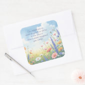 Wildflowers & Quote 	 スクエアシール (封筒)
