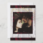 Wildflowers, Ribbon & Lights - Burgundy セーブザデート (裏面)