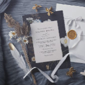 Wildflowers Rustic Boho Elegant QR Code Wedding 招待状