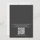 Wildflowers Rustic Boho Elegant QR Code Wedding 招待状 (裏面)