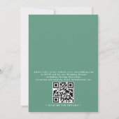 Wildflowers Rustic Elegant Modern QR Code Wedding 招待状 (裏面)