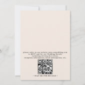 Wildflowers Rustic Elegant Modern QR Code Wedding 招待状 (裏面)