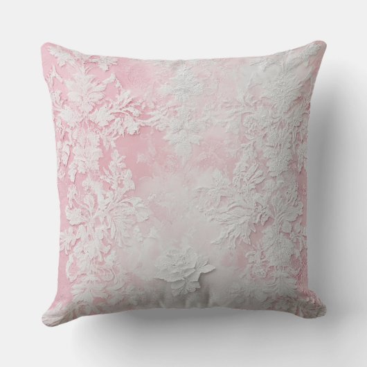 Wildflowers Seamless Pattern Throw Pillow クッション (裏面)