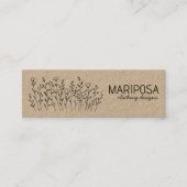 Wildflowers Social Icon KRAFT Custom Size Hangtag  スキニー名刺 (正面)