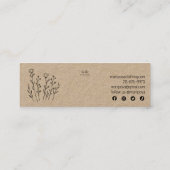 Wildflowers Social Icon KRAFT Custom Size Hangtag  スキニー名刺 (裏面)