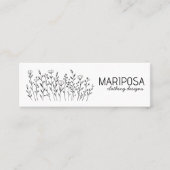 Wildflowers Social Icons Clothing Custom Size Tag  スキニー名刺 (正面)