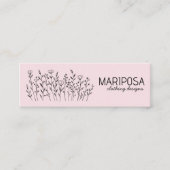 Wildflowers Social Icons Clothing Custom Size Tag  スキニー名刺 (正面)