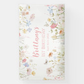 WILDFLOWERS spring banner backdrop  横断幕 (縦)