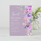 Wildflowers Sweet 16 Birthday Celebration 招待状 (スタンド正面)